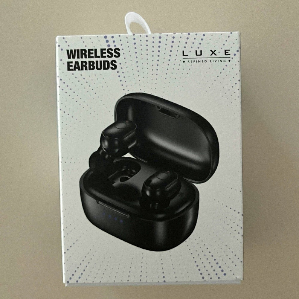 LUXE Wireless Bluetooth In-Ear Earbuds Black True Wireless Double Earpieces